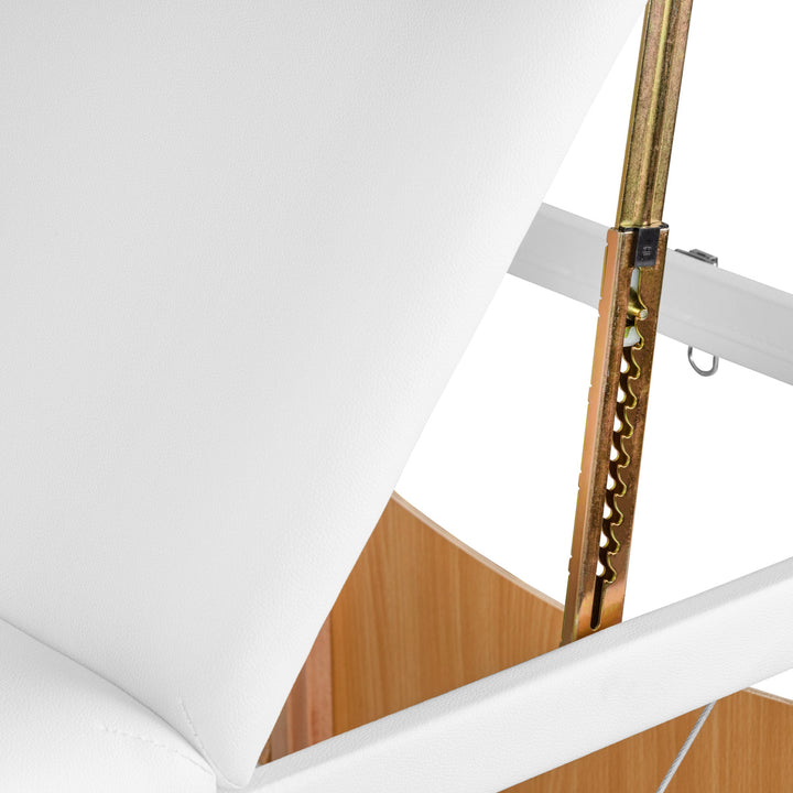 Massageliege Klappbar Buchenholz Balance Lux 3 Zonen Weiß - Bild 13