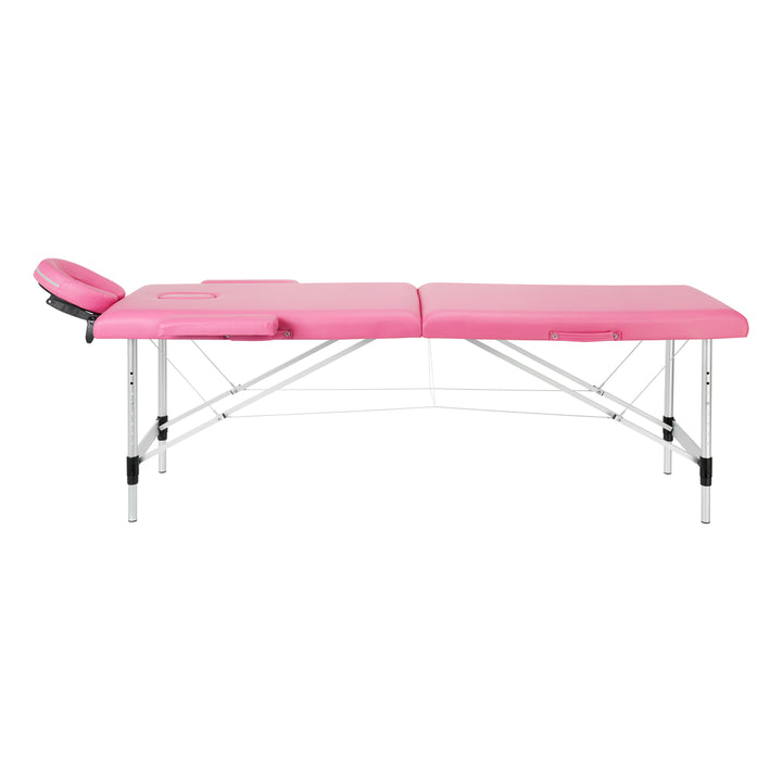 Massageliege Klappbar Aluminium Balance 2 Zonen Rosa - Bild 2