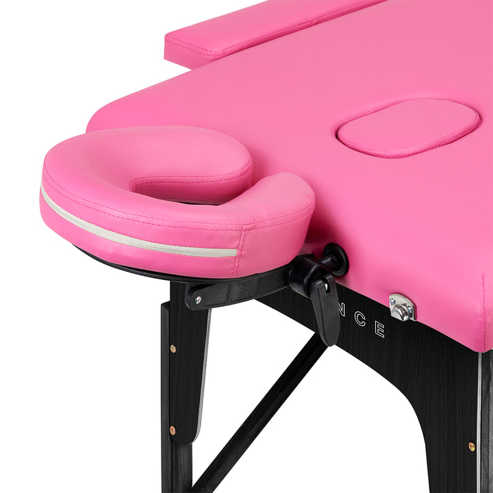 Massageliege Klappbar Buchenholz Balance 2 Zonen Rosa - Bild 4