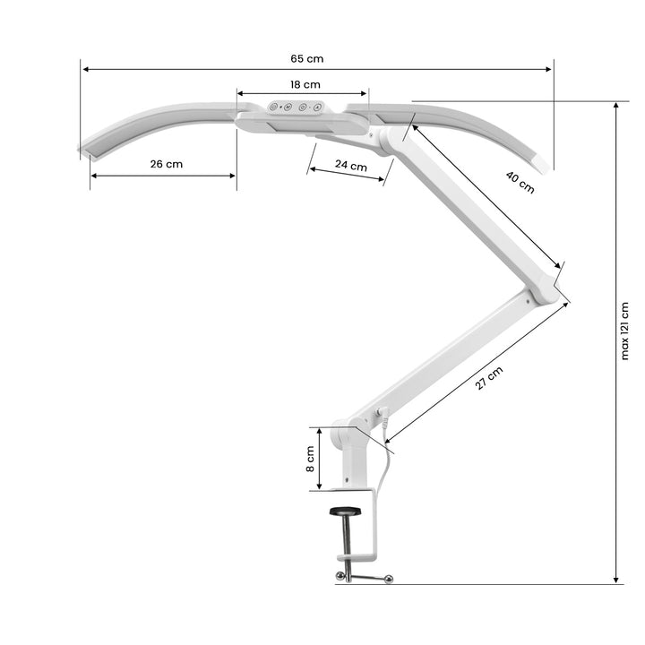 LED-Lampe mit Klemme und einstellbarer Farb- und Lichtintensität Glow L05 Weiß - Bild 9