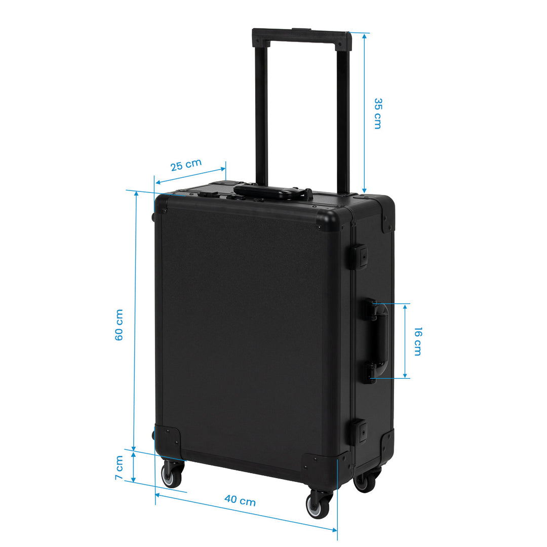 Schminkkoffer Mobile Station Plus mit Beleuchtetem Spiegel und Lautsprechern Schwarz - Bild 15