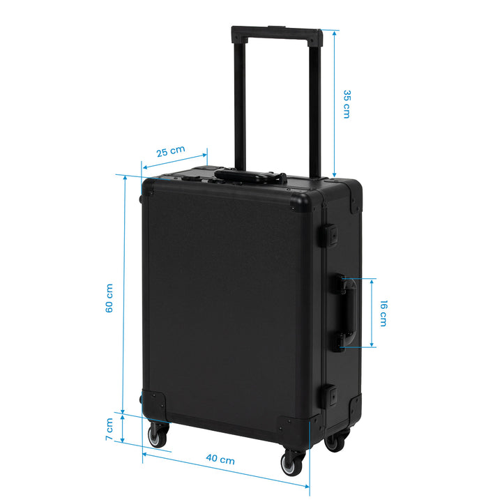 Schminkkoffer Mobile Station Plus mit Beleuchtetem Spiegel und Lautsprechern Schwarz - Bild 15