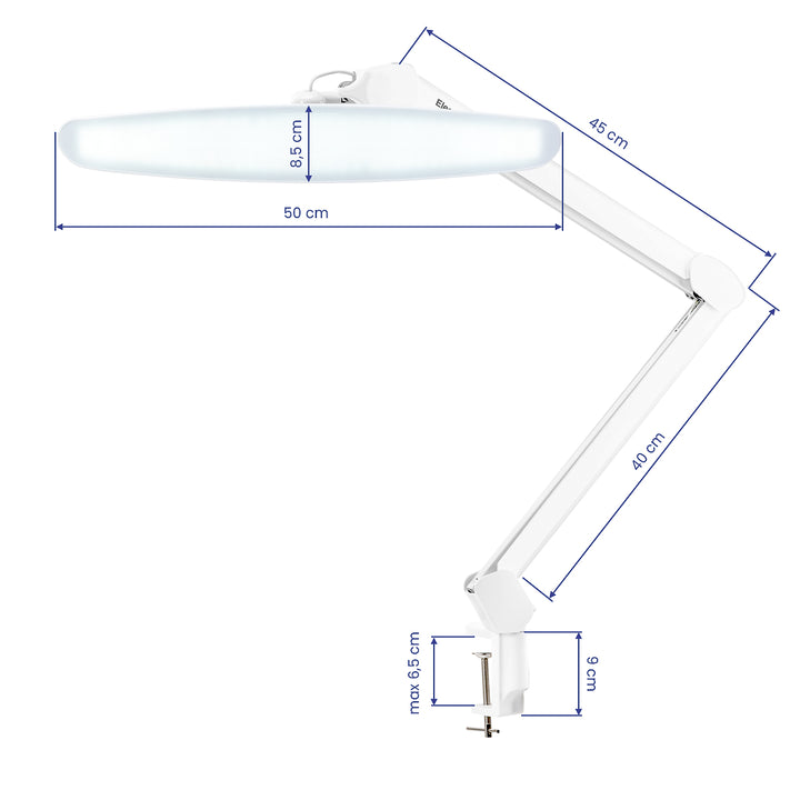 Kosmetiklampe LED mit Klemme Elegante Weiß - Bild 7