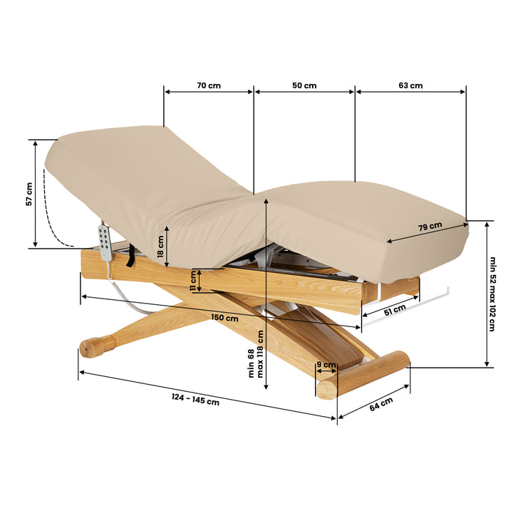 Massageliege Elektrisch Sillon Siesta Beige-Hellbraun - Bild 20