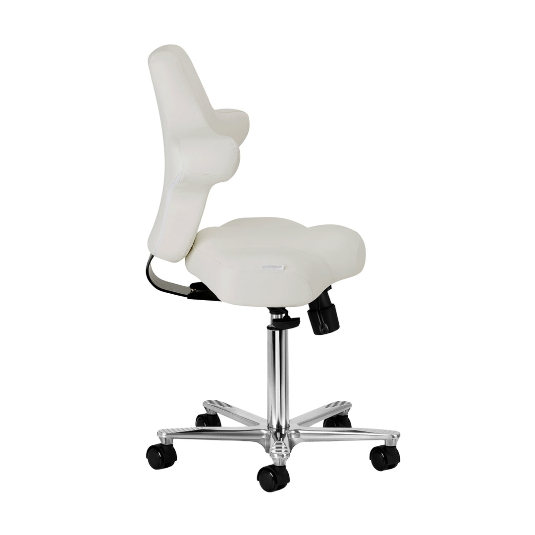 Rollhocker mit Lehne Azzurro Special 152 Grau - Bild 4
