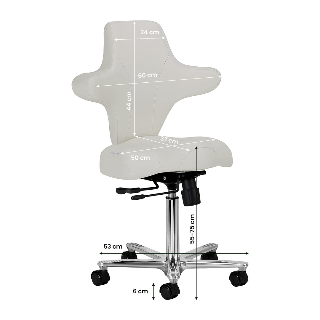 Rollhocker mit Lehne Azzurro Special 152 Grau - Bild 10
