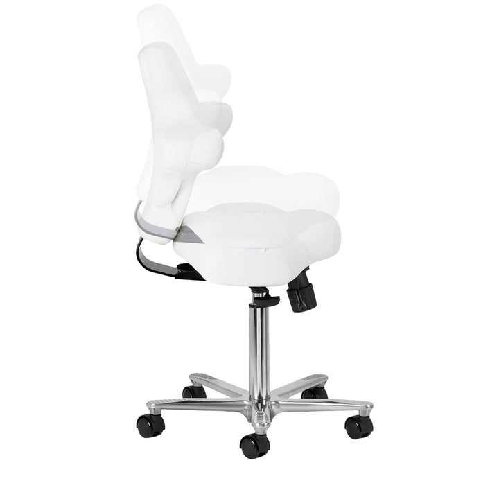 Rollhocker mit Lehne Azzurro Special 152 Schneeweiß - Bild 7