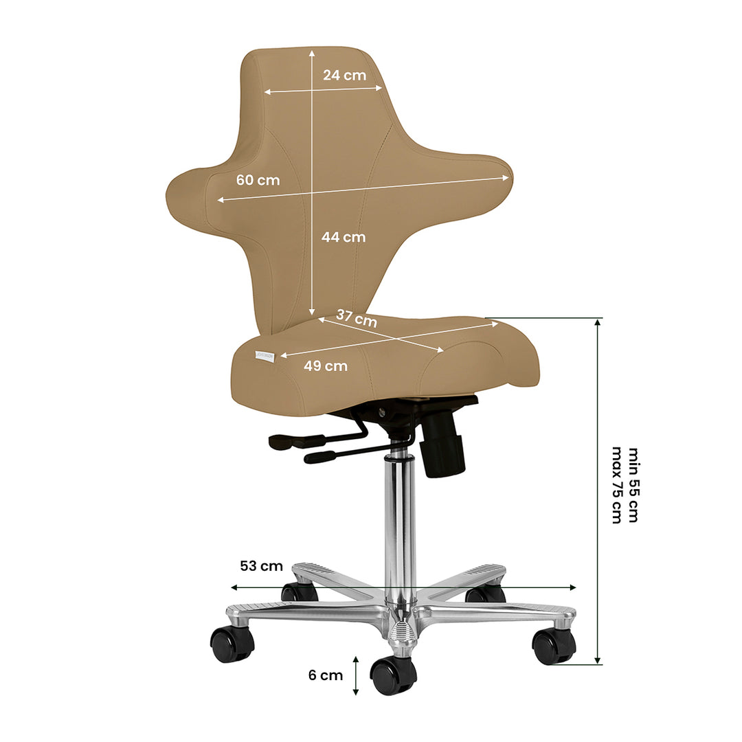 Rollhocker mit Lehne Azzurro Special 152 Beige - Bild 10
