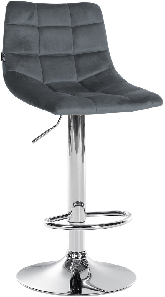 Barhocker 107 Samt Dunkelgrau