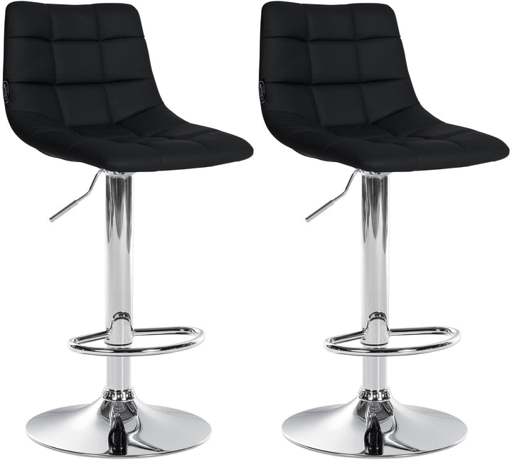 2er-Set Barhocker 107 Kunstleder Schwarz