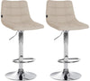 2er-Set Barhocker 107 Stoff Creme