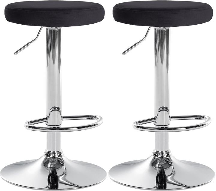 2er-Set Barhocker 109 Samt Schwarz