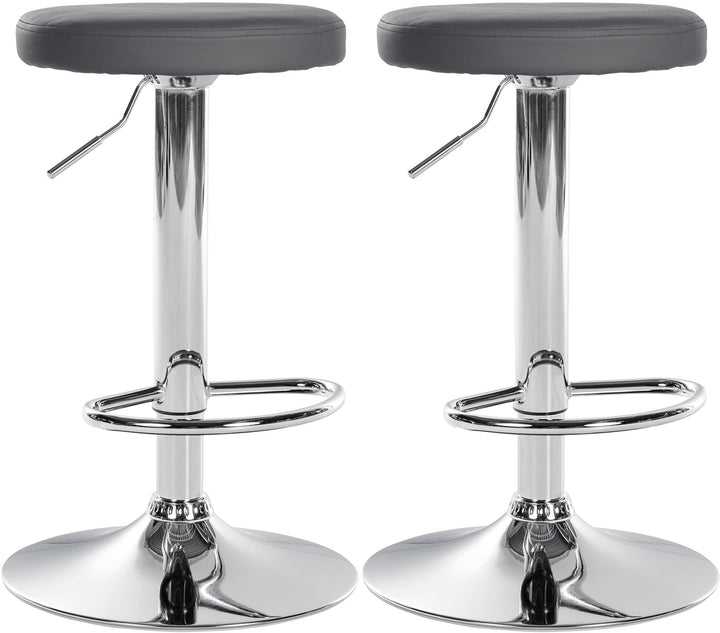 2er-Set Barhocker 109 Kunstleder Grau