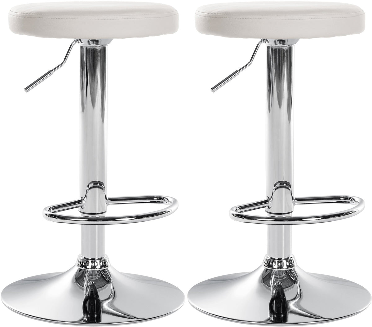 2er-Set Barhocker 109 Kunstleder Weiß
