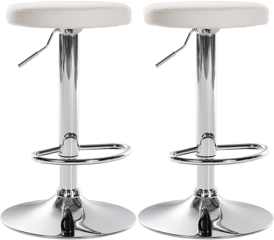 2er-Set Barhocker 109 Kunstleder Weiß