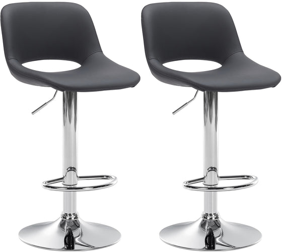 2er-Set Barhocker 106 Kunstleder Schwarz