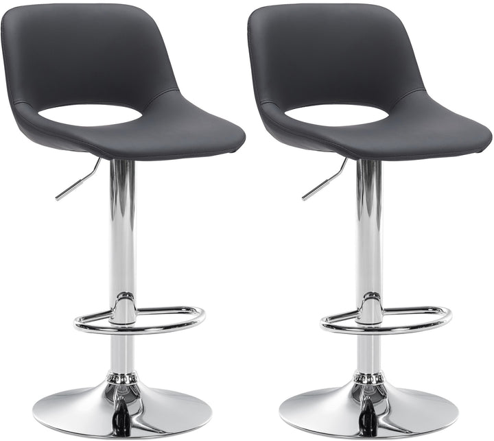 2er-Set Barhocker 106 Kunstleder Schwarz