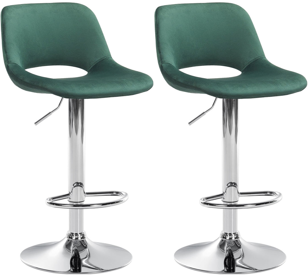 2er-Set Barhocker 106 Samt Grün