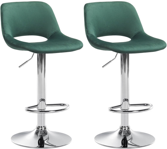 2er-Set Barhocker 106 Samt Grün