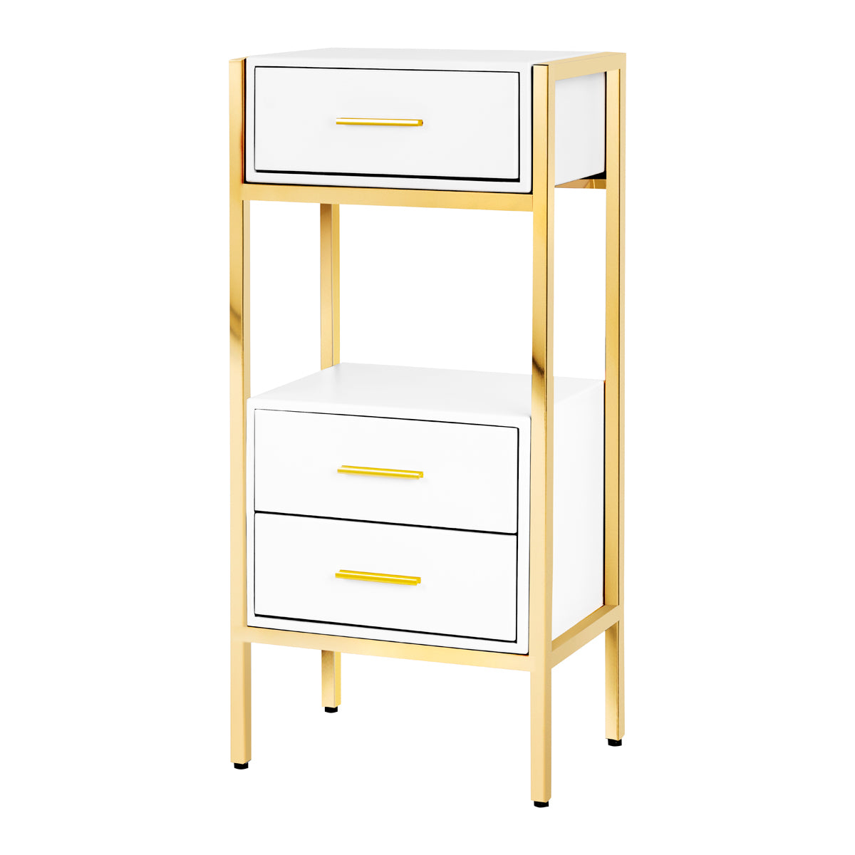 Kosmetik Kommode MT-224 Gold Weiß 1