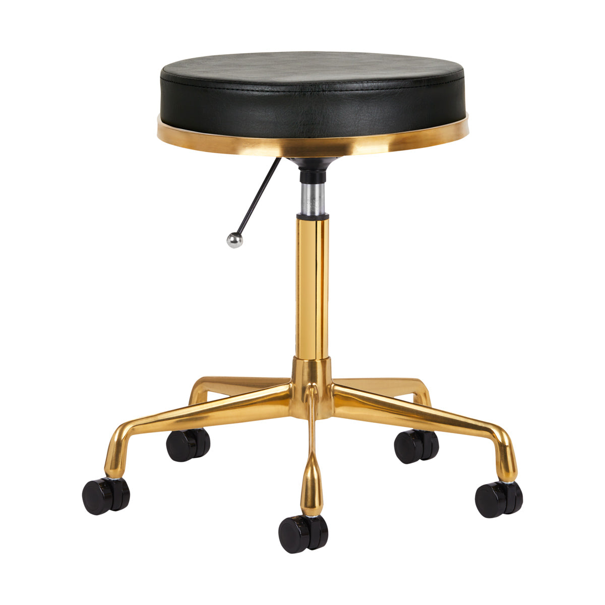 Rollhocker Höhenverstellbar H4 Gold Schwarz