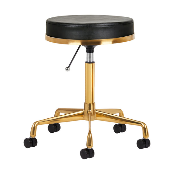 Rollhocker Höhenverstellbar H4 Gold Schwarz
