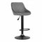 Barhocker Steppdecke Drehbar Verstellbar Schwarz Grau