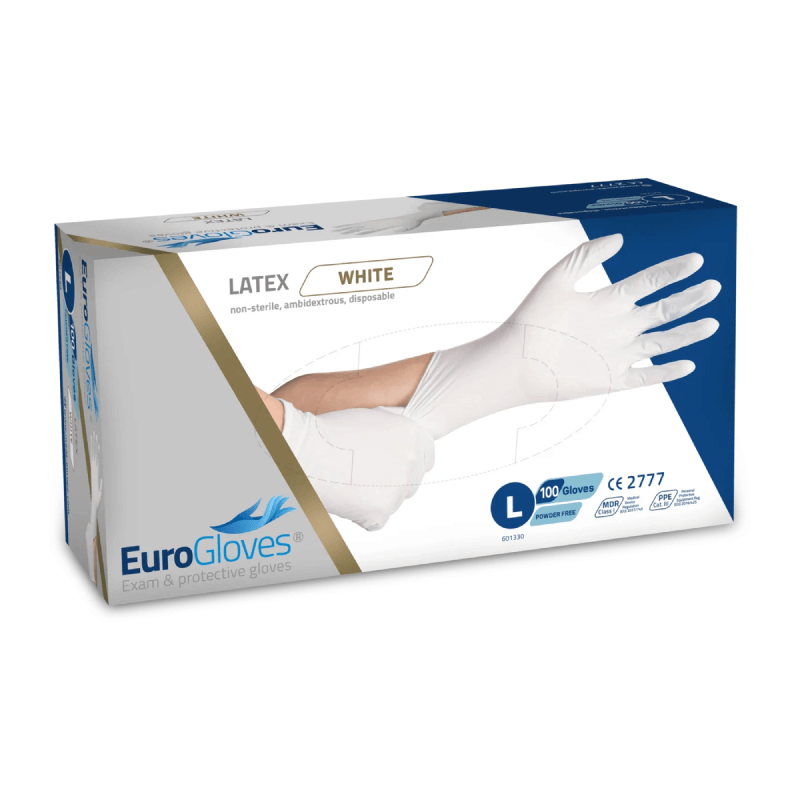 Handschuhe EuroGloves Latex Weiß 100St.