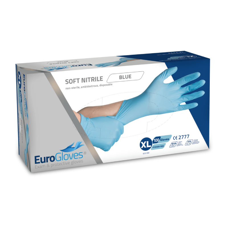 Handschuhe EuroGloves Soft-Nitril Blau 100St