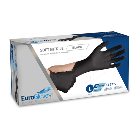 Handschuhe EuroGloves Soft-Nitril Schwarz 100St.