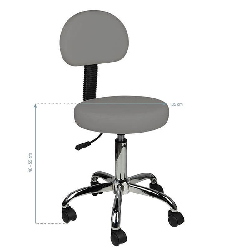 Rollhocker AM-9934 Grau