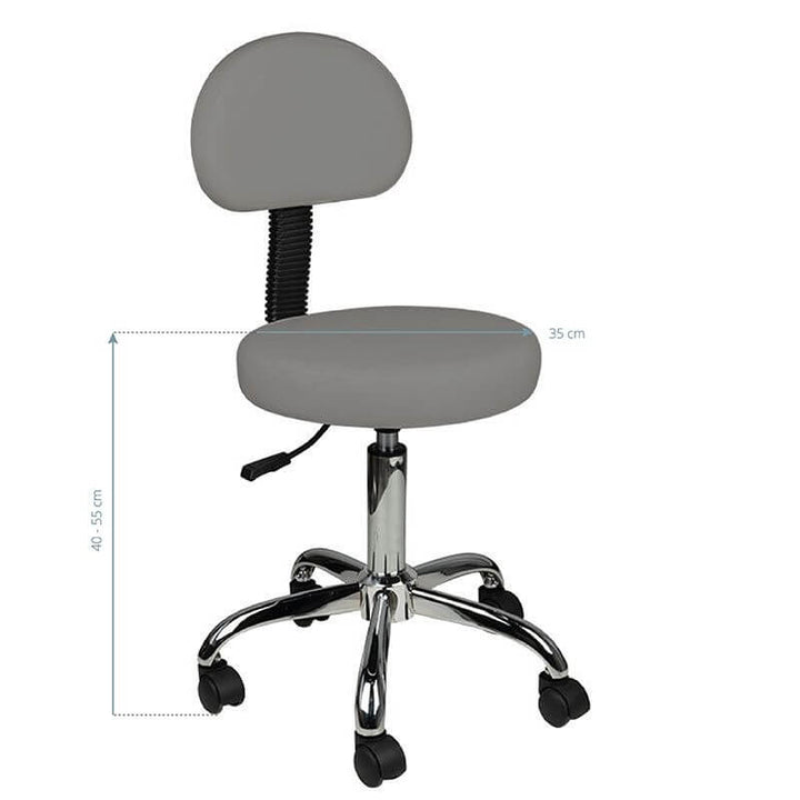 Rollhocker AM-9934 Grau